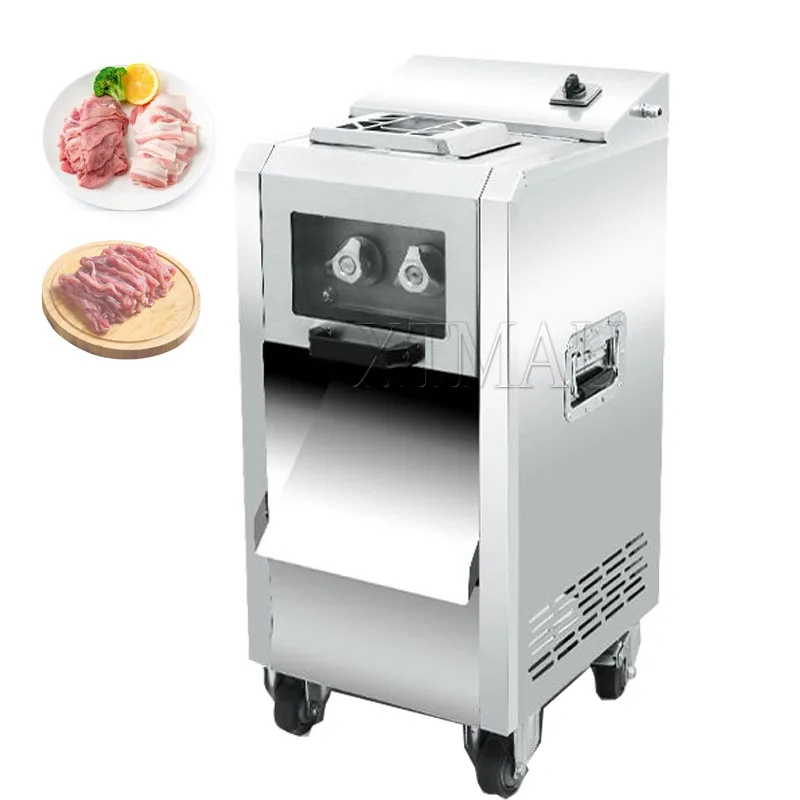 

2200W 220kg/H Meat Cutting Machine Commercial Vertical Meat Slicer Cutter Machine