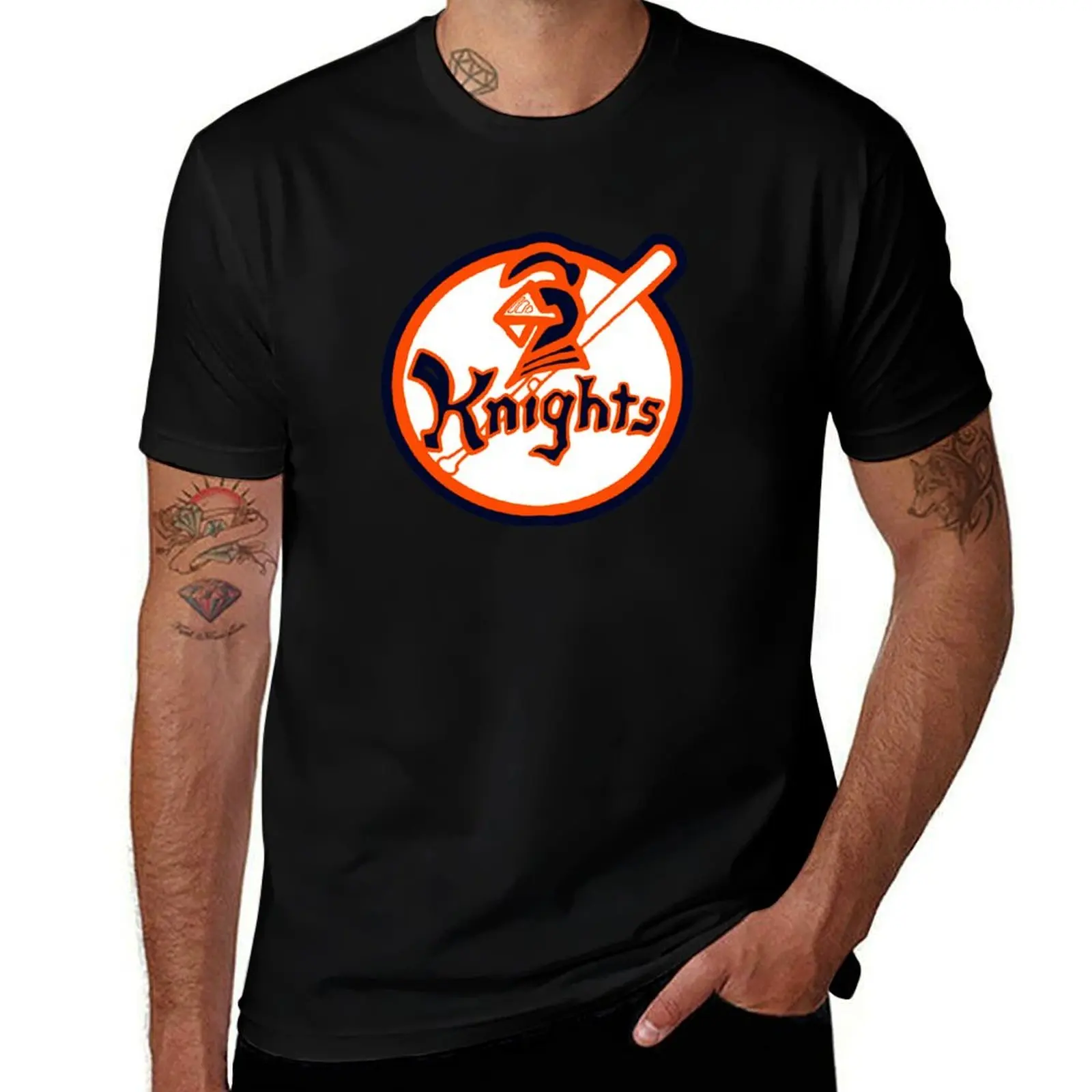 

THE NEW YORK KNIGHTS VINTAGE SHIRT AND STICKER T-Shirt t shirt man plain t shirt men 100% cotton luxury brand T-Shirt