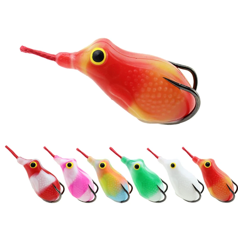 Mini señuelo de rana pequeño, señuelo flotante de pesca para cabeza de serpiente, cebo de carpa, aparejos de pesca, señuelo de lubina, 5cm/10g