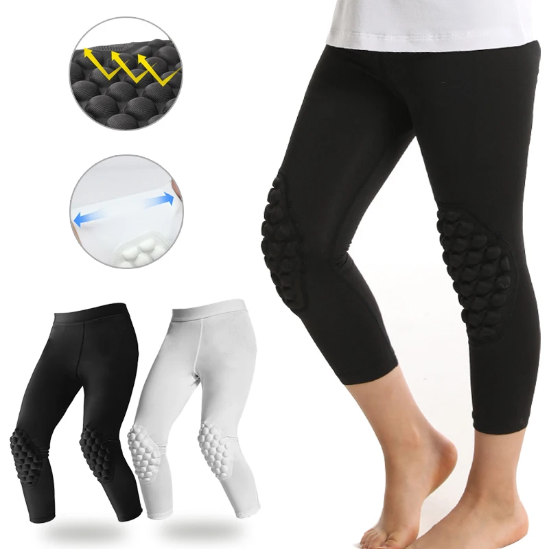 

(S-XL)Детские капри, колготки на коленях для бега, тренажерный зал, брюки 3/4, баскетбол, футбол, футбол, фитнес, танцы, упражнения, спортивные леггинсы