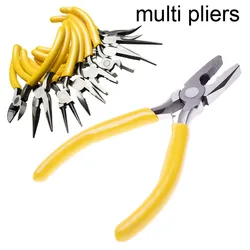 Solid Steel Watch Repair Tool Multi Function Needle Round Nose Pliers Tweezers Metal Forceps Pincettes Clamp Wire Cutters