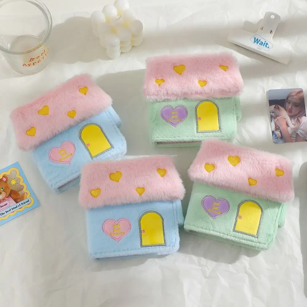 Плюшевый мультяшный плюшевый держатель для фотокарт, 1-сетка, кабинка, идол, фотоальбом, кавайные внутренние страницы, фотокарточки, сбор объема, школа