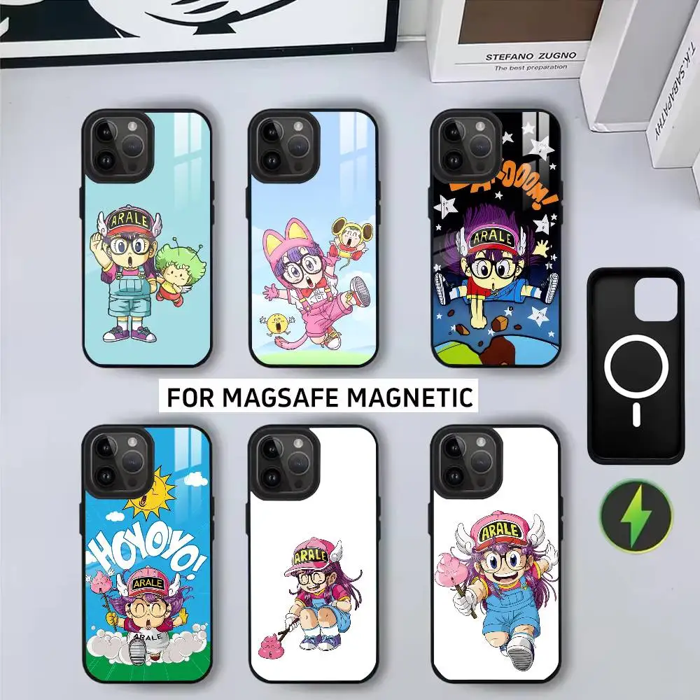 

D-Dr S-Slump A-AraleS Anime Phone Case For iPhone17,16,15,14,13,12,11 Plus,Pro Magnetic with Magsafe Wireless Charging