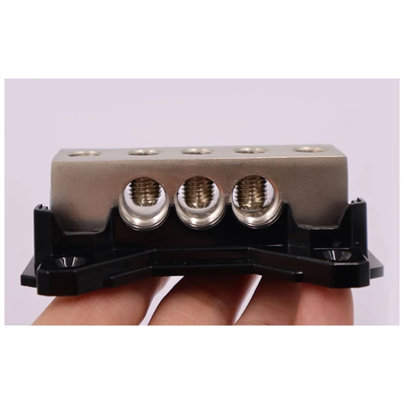 Divisor de bloco de distribuição de energia elegante, amplificador de potência modificado de áudio para carro, hub de fio de aterramento, caixa de junção de solo negativo