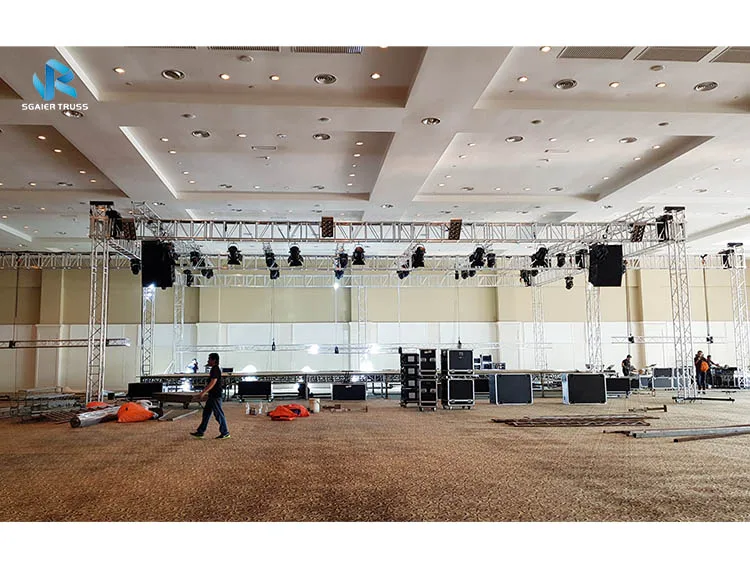Square Design Stage Business Show Trussing Aluminum Lighting Truss Display System