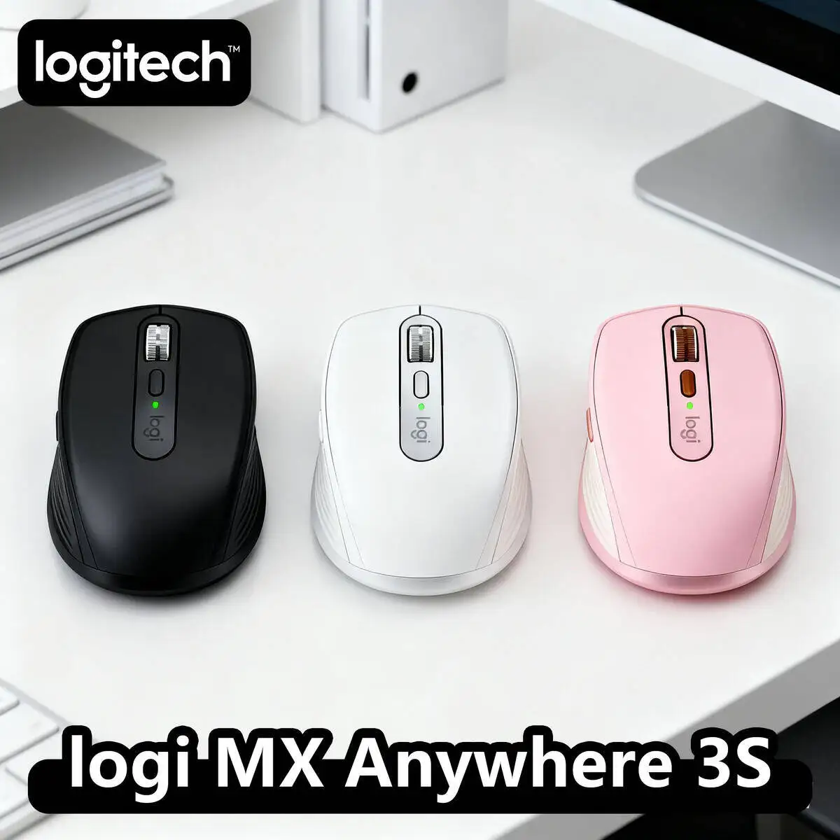 

Logitech MX Anywhere 3S Wireless Mouse, MagSpeed Wheel, 10m Range, 3-Device, Windows (Multi style Logitech mouse)