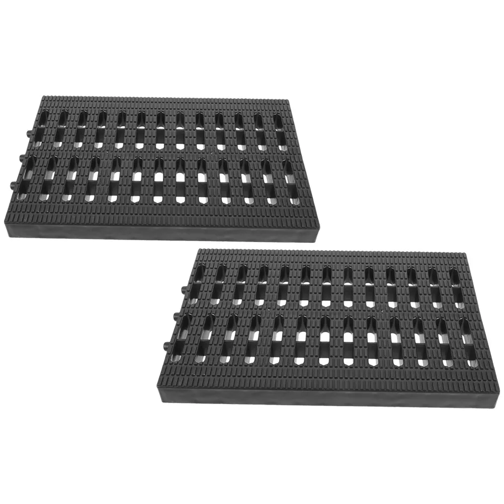 2Pcs Drain Grate Sturdy Plastic Trench Cover Outdoor Sewer Cover Replaceable Trench Supply Heavy Duty Drain Grate