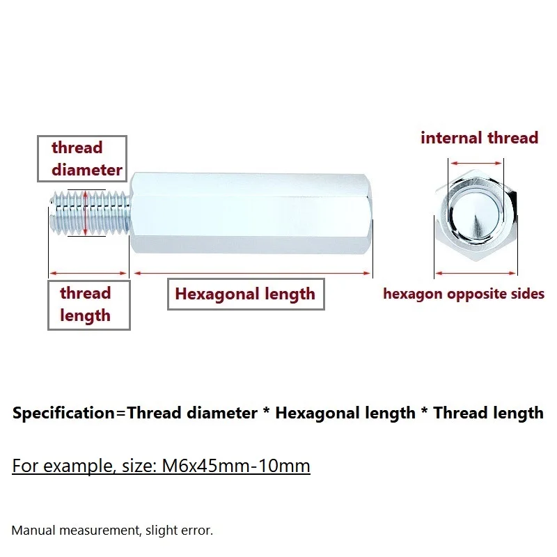 Hex Standoff  Support Male Female Hex Board Spacing Screw Column Pillars Spacers Bolt M6 M8 Carbon Steel