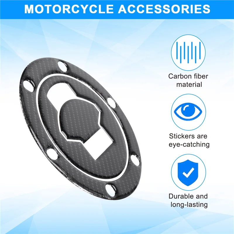 

A22E-3D Carbon Fiber Tank Gas Cap Pad Filler Cover Sticker Decals For BMW R1200RT K1200S F650 R1150 R/RS/GT/LT ALL