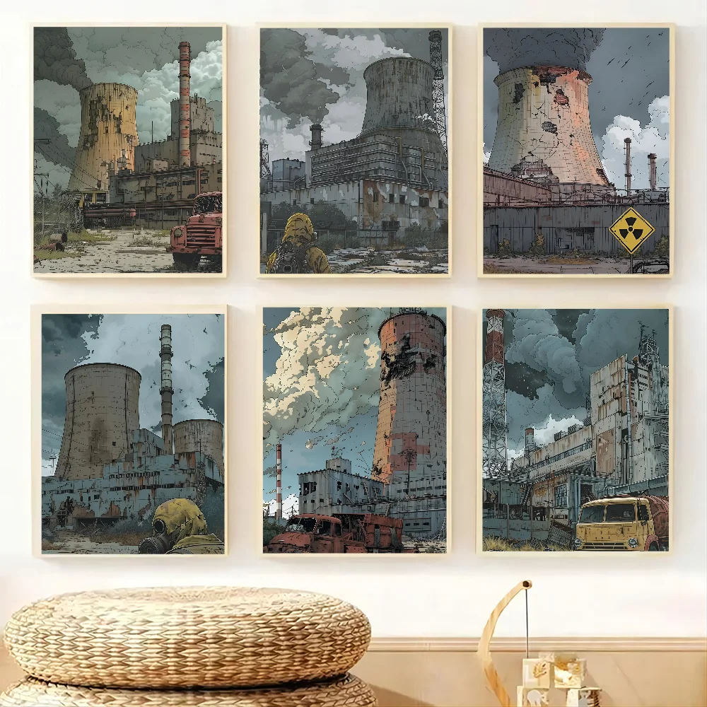 1PCDoomsday Nuclear Power Plant Poster Paper Print Home Living Room Bedroom Entrance Bar Restaurant Cafe Art Painting Decoration