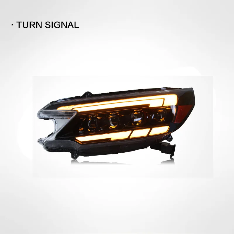 LED Car Headlight for Honda CRV CR-V 2012 2013 2014 Upgrade Projector 4 Lens ALL LED Dynamic Signal Lamp Front Lamp Assembly