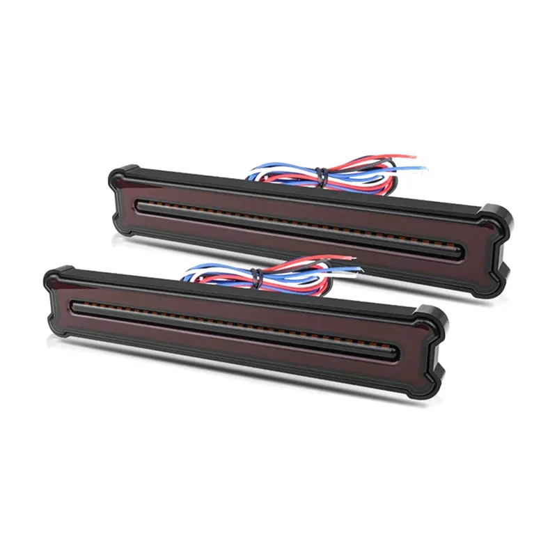 

Reliable-Rectangular LED Tail Light Bar Brake Indicator Rear Bumper Flowing Turn Signal Lamp DRL For Pickup Truck Semi Trailer R