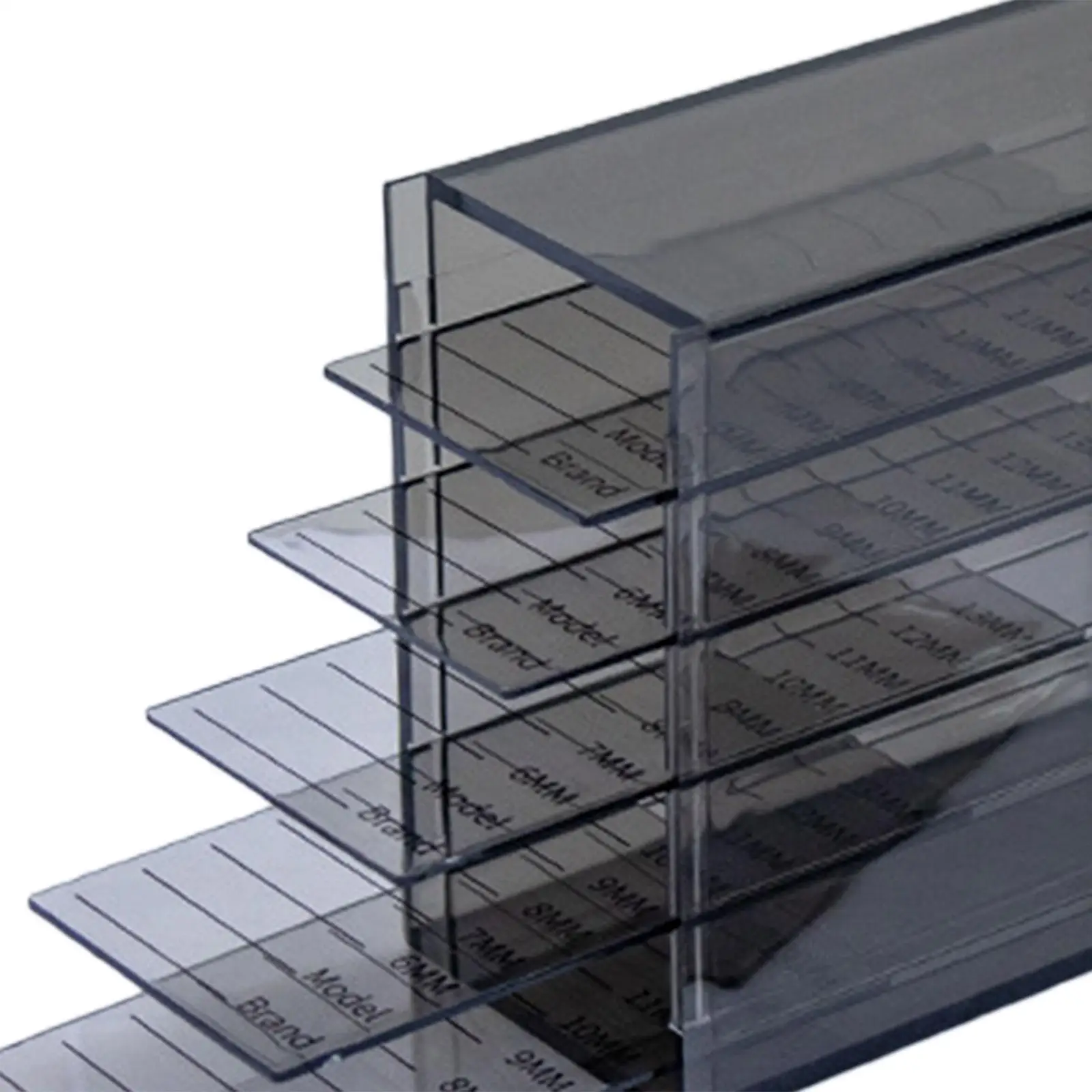 Acrylic 5 Layer Eyelash Storage Box Sealed Dustproof Lash Tray Organizer for Salon Display Cosmetic Rack