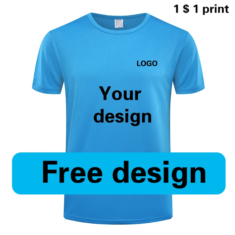 T Shirt Print Logo Women For Men Quick Drying Running Gym Short Sleeve Custom Jersey Sports Attire Diy Photo Team Brand Design