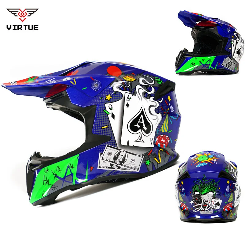 Motocross Helmets Chopper Biker Professional  off-road  Full Face DOT Approved Full Face Motorcycle Helmets For adults