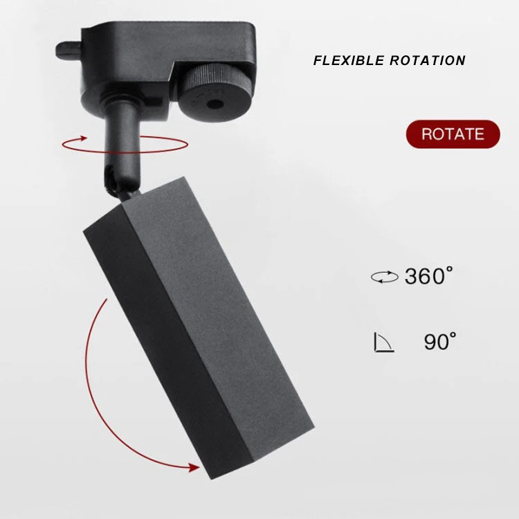 LED Track Light Ceiling Light Square Long Strip 90° Adjustable Angle Downlight Living Room Nordic Square Track Spotlight 220V