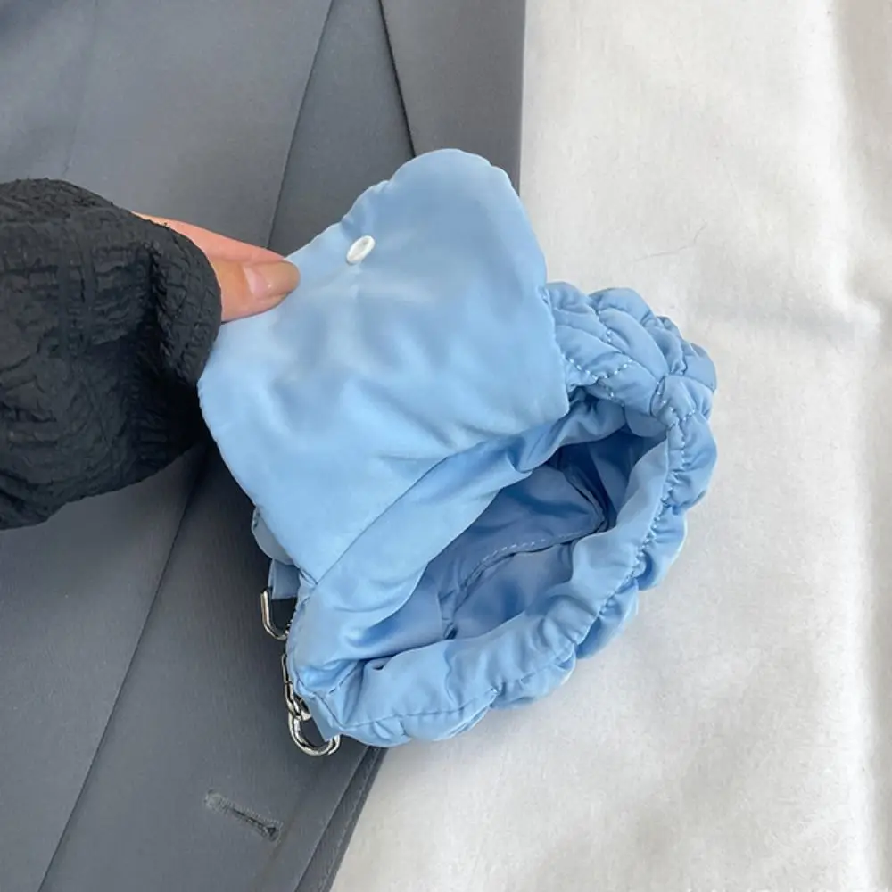 

Модная однотонная плиссированная сумка-кошелек в форме облака, стеганая мини-сумочка, маленький кошелек, сумка через плечо в корейском стиле, аксессуары для сумок-подвесок