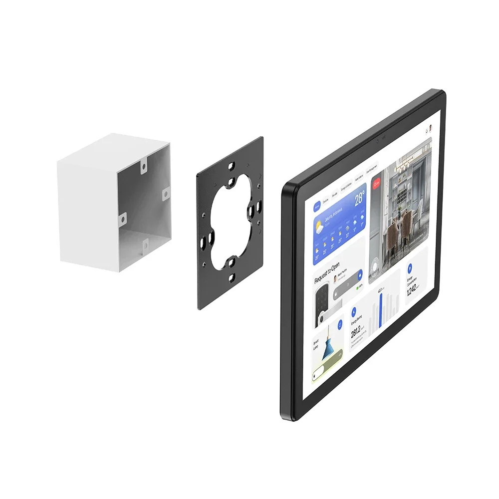 ODM 10 Inch In-wall Android Touch Display Building Automation Control Panel RS485 POE Power Battery-free Wall Mount Touch Panel