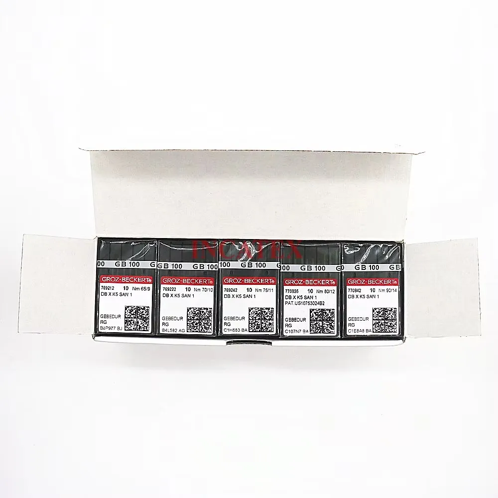 500 pièces Groz Beckert aiguille à broder dorée RG DB X K5 SAN 1 GEBEDUR Nm 70/10 75/11 80/12 pour Machine à broder Tajima SWF
