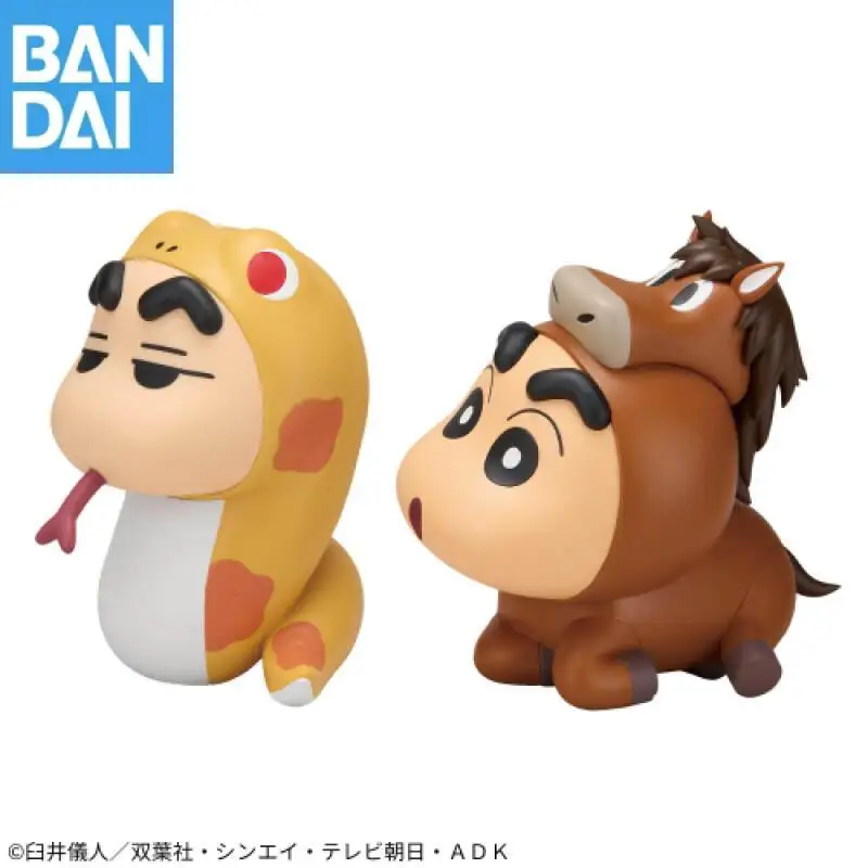 

Original BANDAI NAMCO BANPRESTO Crayon Shin-chan Spiritual Snake god horse cross-dressing PVC Collector Figure Model toy gift
