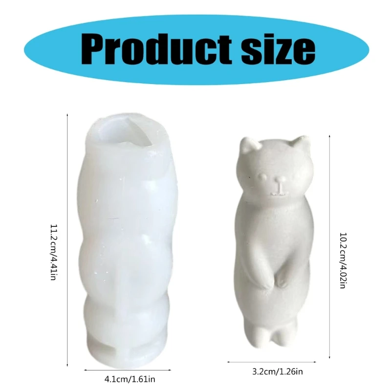 Silicone Cats Scented Mold Reusable Cats Shaped Scented Mold for Unique Home Office Cafe Decoration