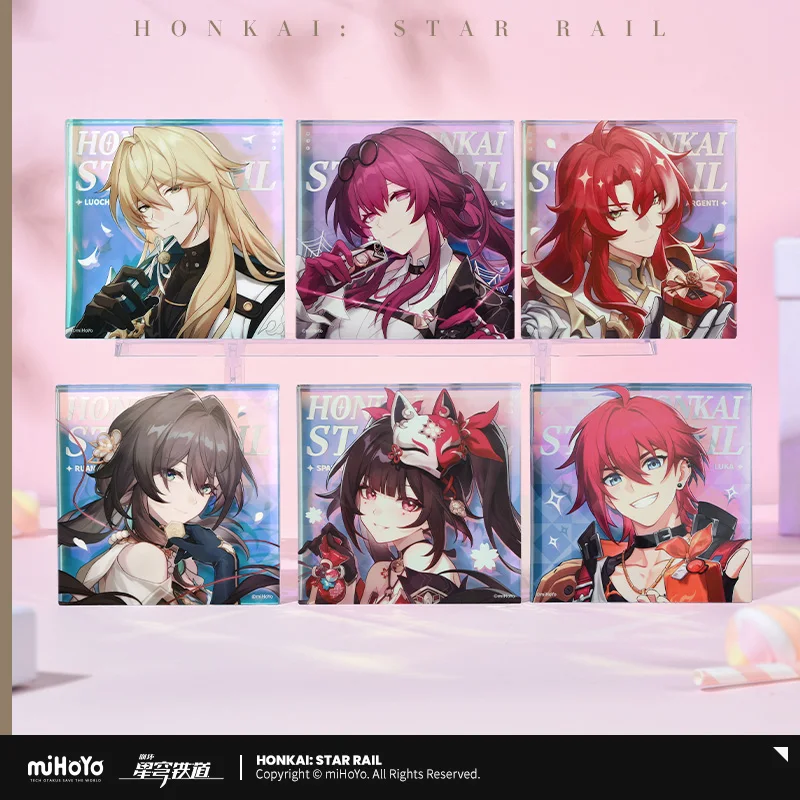 2024 Anime Honkai: Star Rail Cosmic Candy House Series Acrylic Stand Figure Model Plate Desk Decor Gift March 7th Gepard Serval