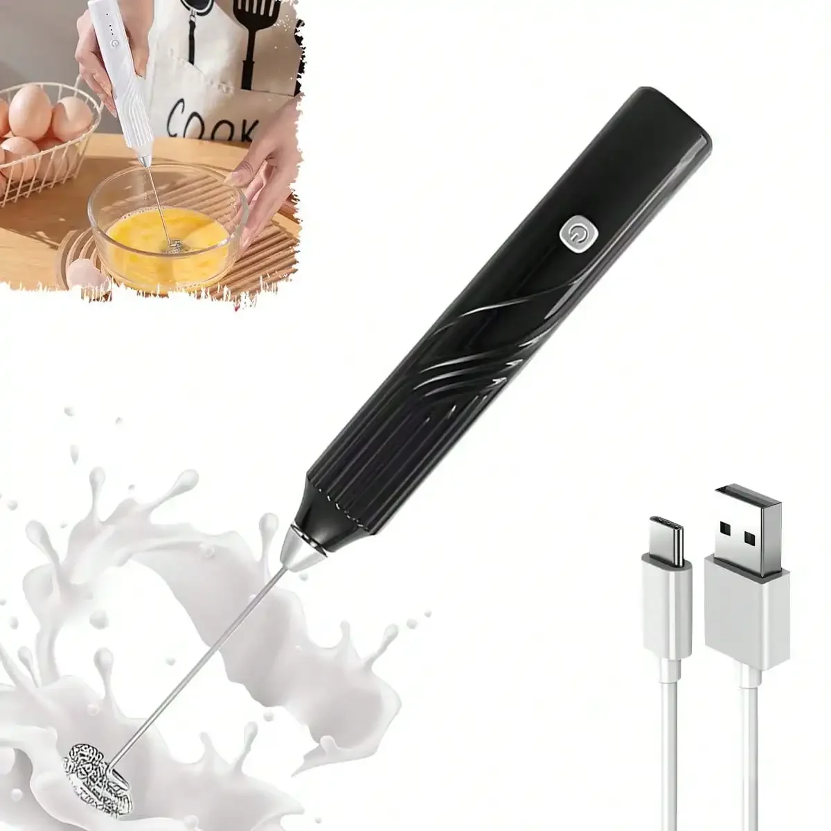 Electric Egg Beater, Cream Whisk, Mixing Stick, Cake Baking Handheld Mixer, Fully Automatic Egg Beater