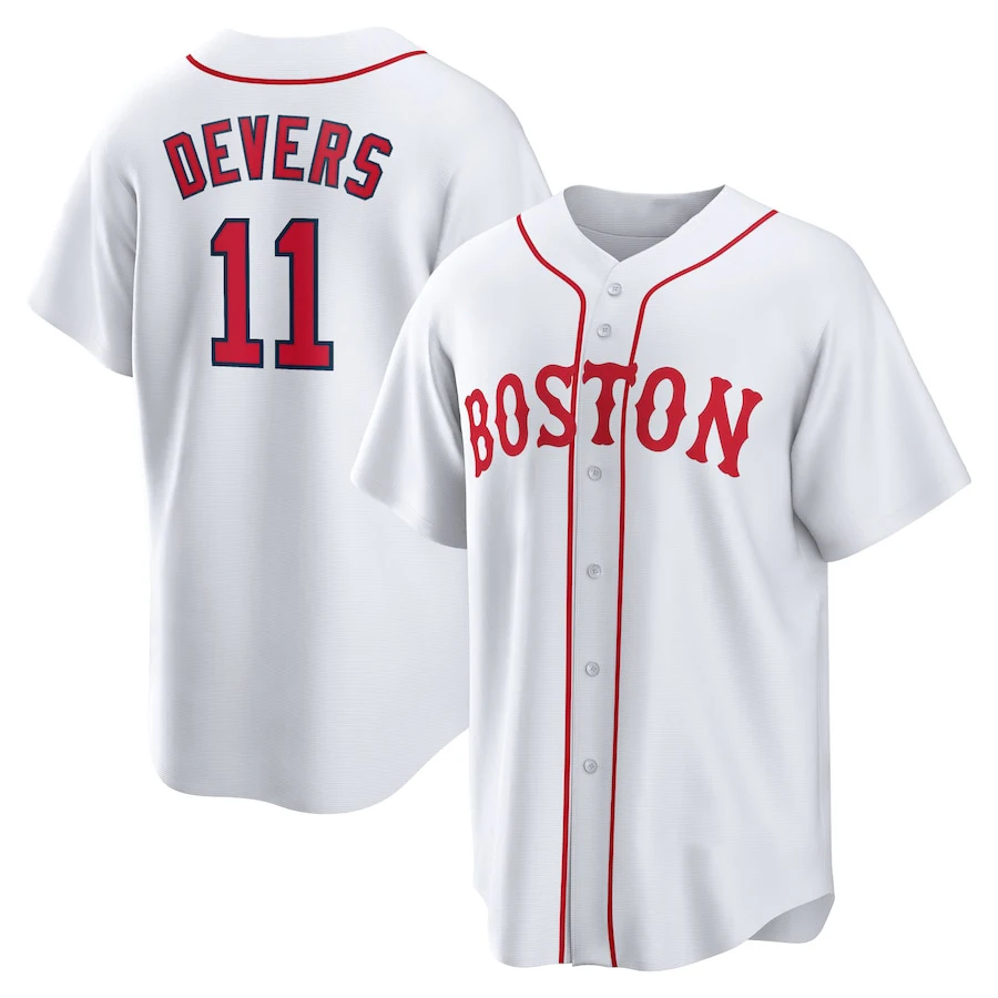 Boston Red Sox 3d Printed Baseball Jersey Cardigan, Comfortable And Fashionable Baseball Training Uniform, Breathable Sportswear