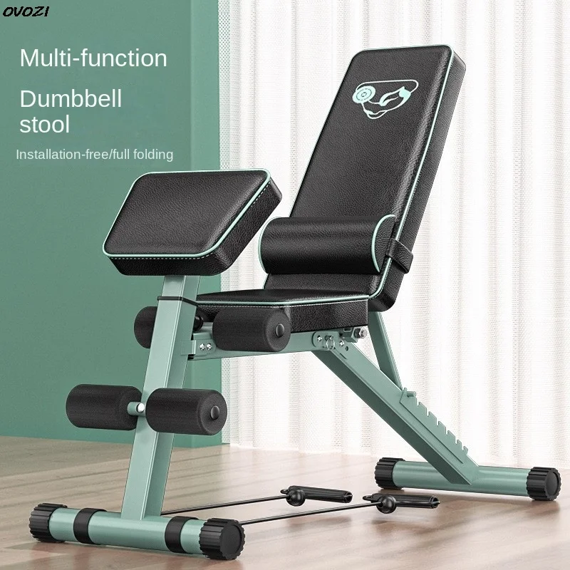 

OVOZI Dumbbell Bench Home Exercise Chair Sit-up AIDS Fitness Equipment Men's Multi-functional Folding Bench Bench Bench