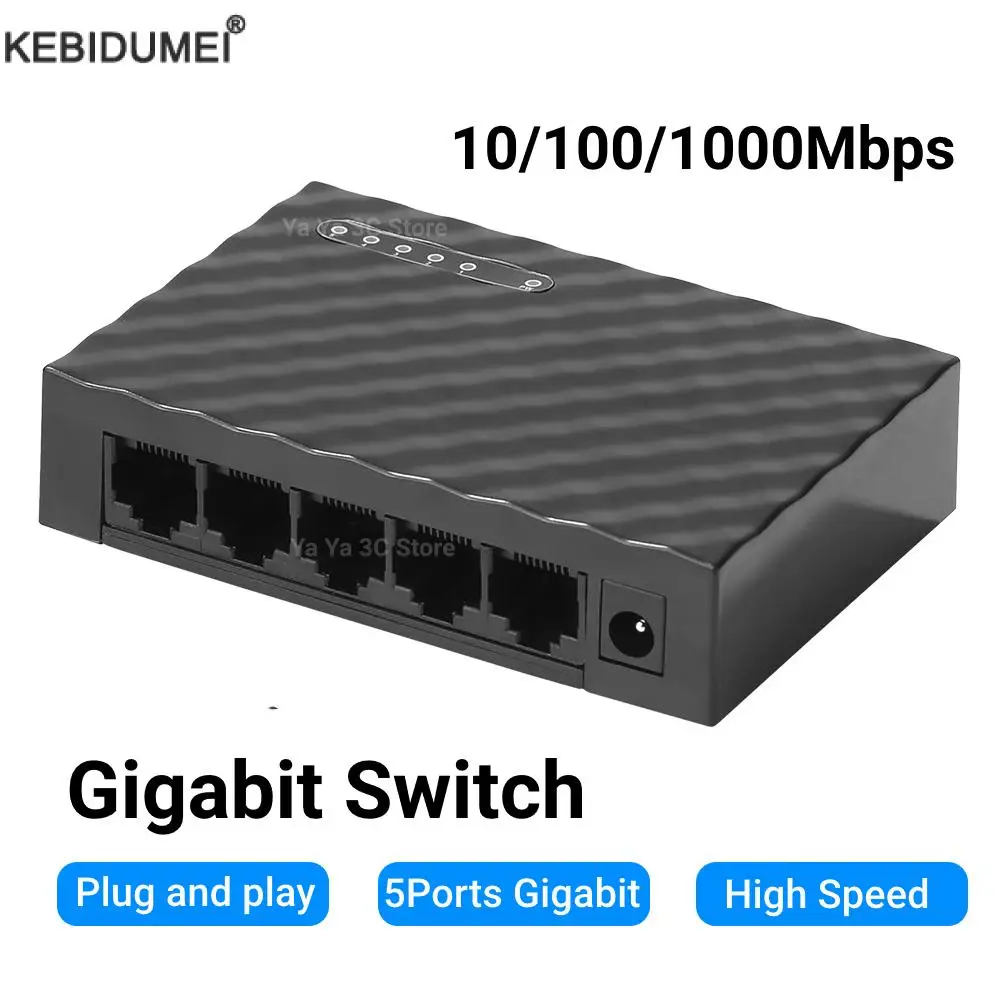 가정용 모니터용 인터넷 인젝터, 고성능 스마트 스위처, 5 포트 기가비트 스위치, 1000Mbps 이더넷 스위처, RJ45 허브