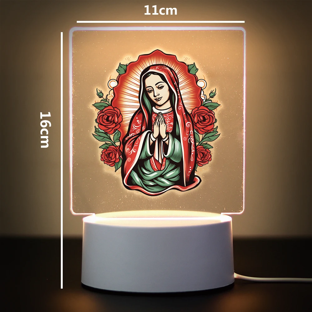 Mrs. Guadalupe 3D Lamp Indoor Lighting Gifts Usb Powered & Battery Operated Optical Illusion Table Lamp With Remote Control