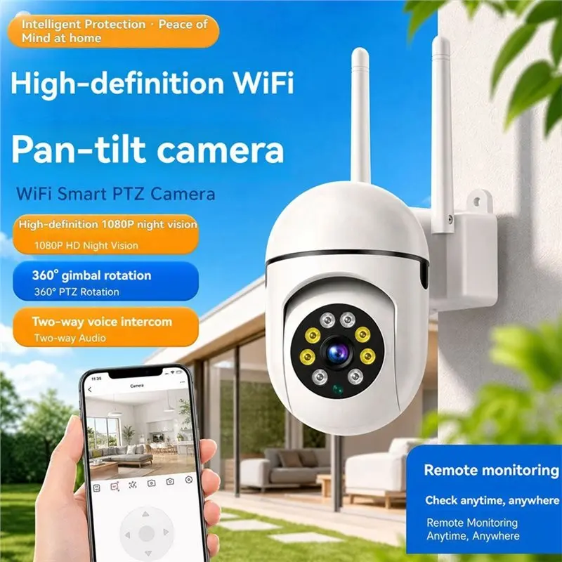 BTLIFE-IP65 Waterproof 2MP Wifi Camera 1080P Wireless PTZ Surveillance Camera Infrared Night Vision Two-Way Intercom Security CC