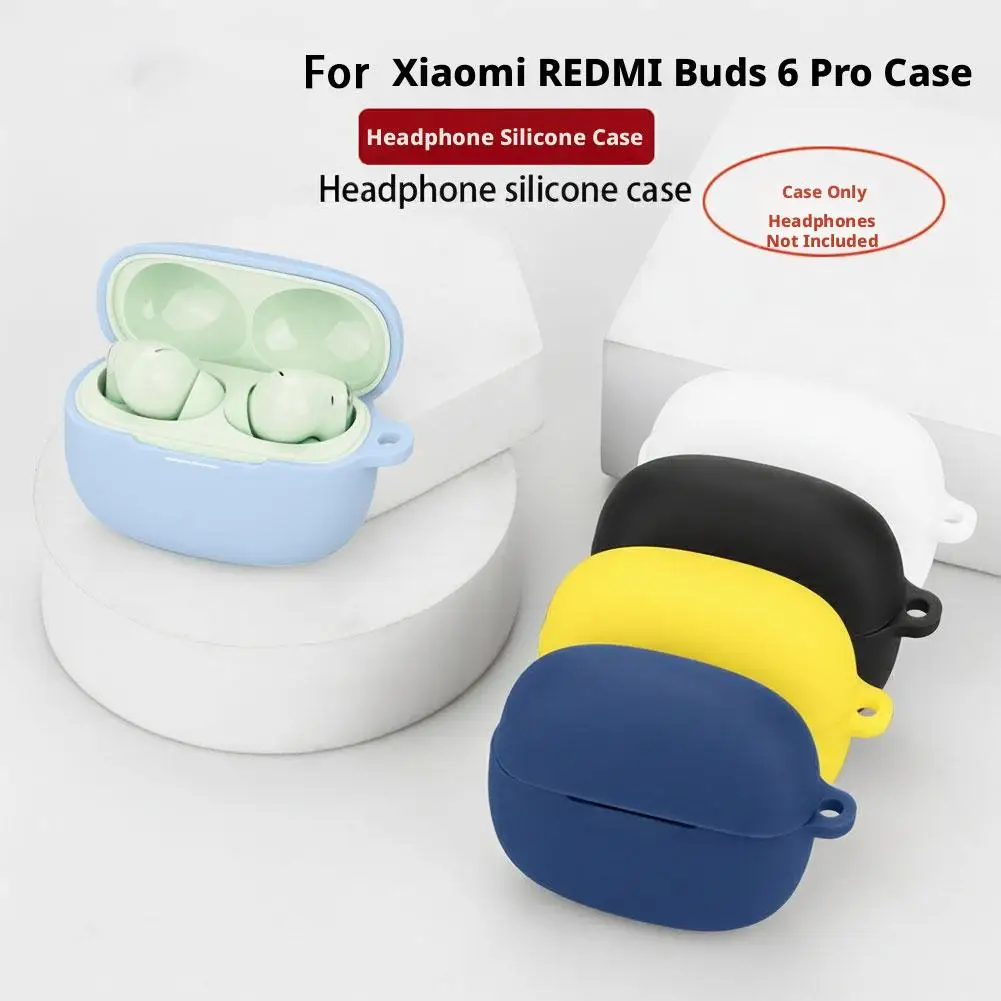 Capa Protetora de Silicone Macio para Redmi Buds 8 Pro, Ajuste Preciso 1:1, Capa à Prova de Choque para Redmi Buds 8 Pro
