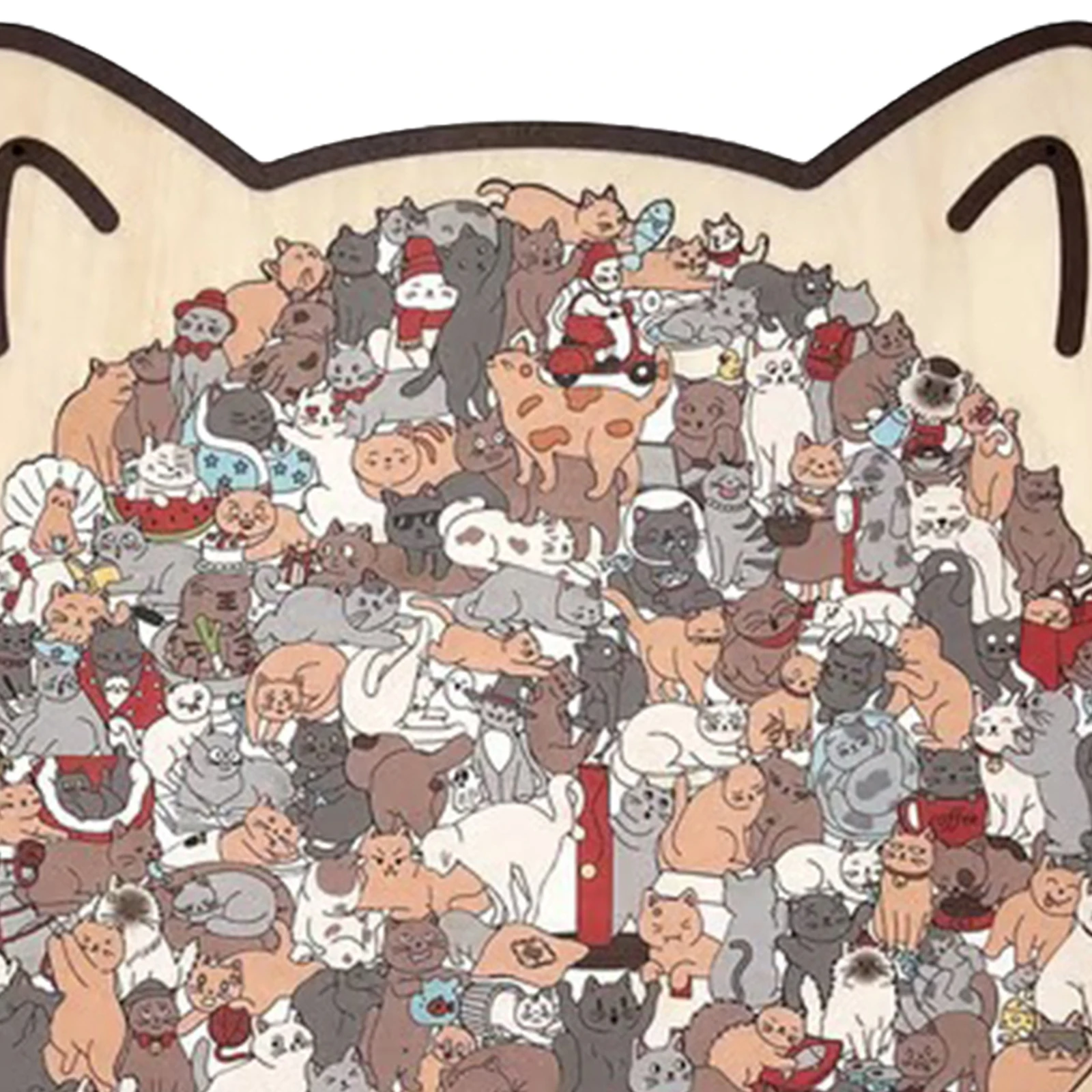 135 Teile Holz Unregelmäßige Puzzle Morandi Katze Geformt Kinder Kreative Katze Form Puzzles Katze Tier Puzzles Spiele Spaß Kinder Spielzeug