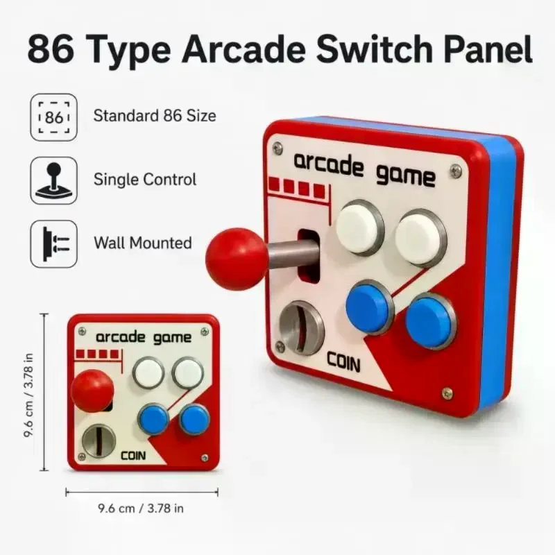 /GJ/Retro Game Console Joystick Switch Creative 3D Decoration Arcade Panel Socket Control Decoration Gift Toys view 5