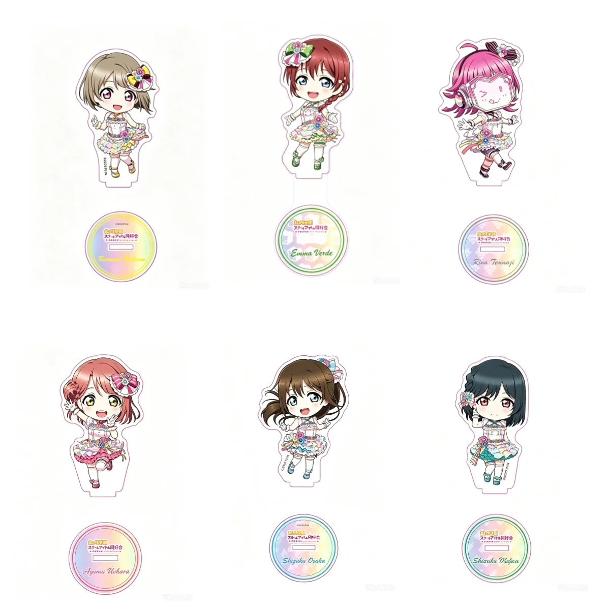 Hot SELL Acrylic Stand Model 10CM Anime Love Live! Nijigasaki High School Idol Club Figure Peripheral Collection Gifts Keychain