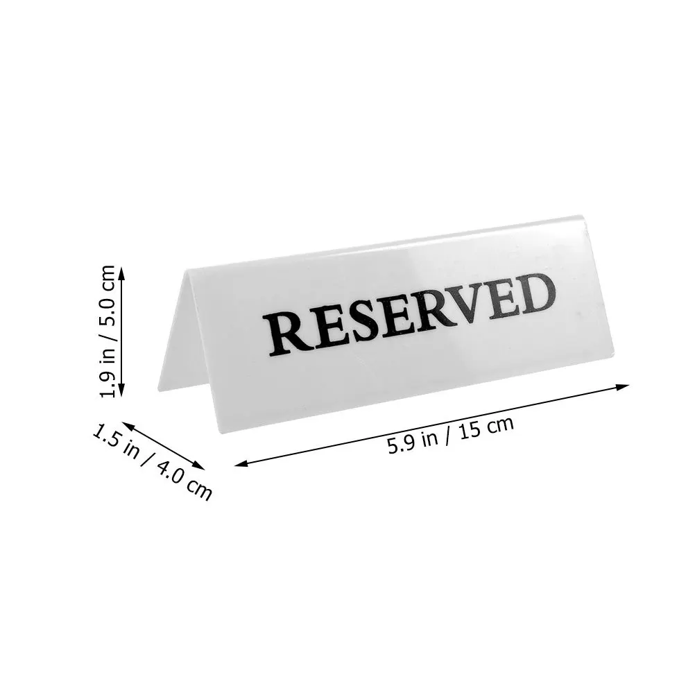 6Pcs Freestanding Reserved Signs for Church Weddings Banquets Conferences Reserved Sign Restaurant Signs Reservation Sign
