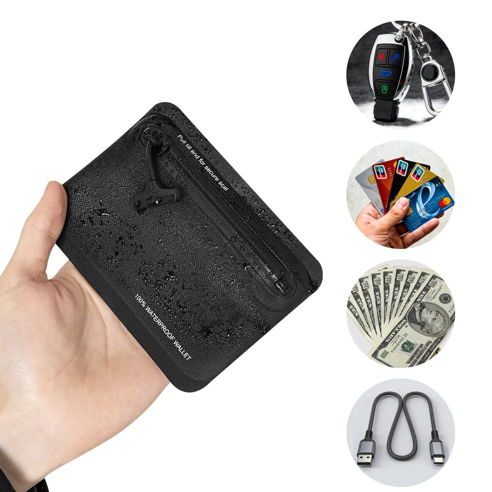 Waterproof Zipper Coin Purse Outdoor Lightweight EDC Pouch Unisex Earphone Credit Card Cash Storage Mini Carry Pouch