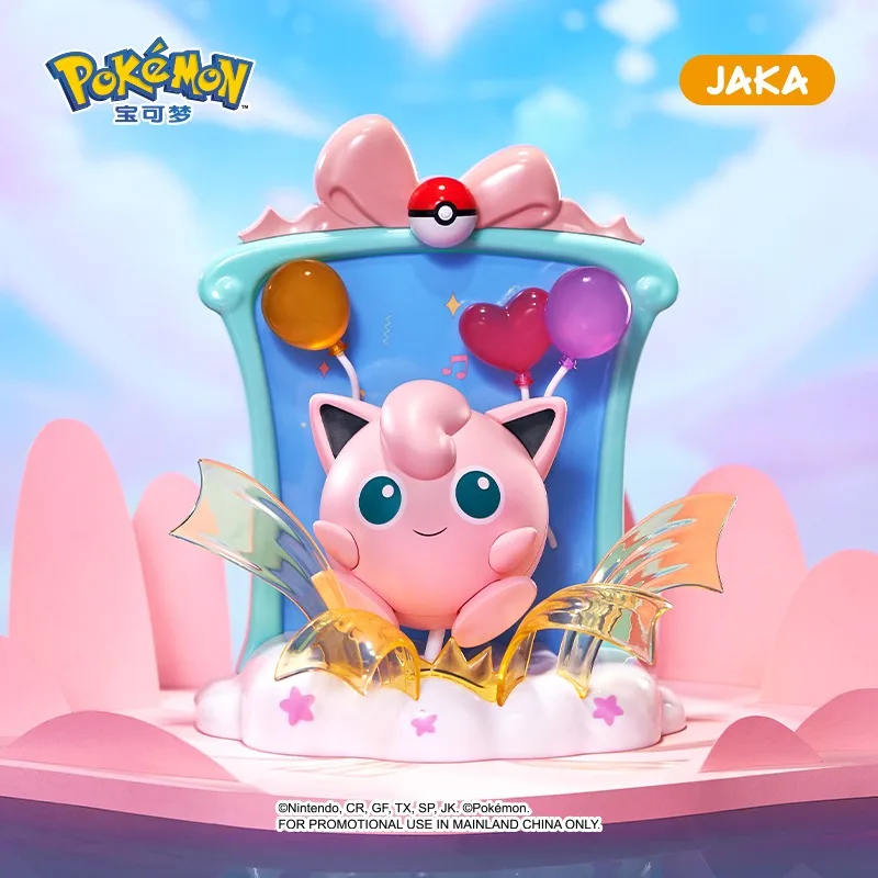 JAKA Pokémon Fatto a Mano Genuino Assemblaggio Happy Party Cornice per Foto Anime Figura Gengar Pikachu Eevee Desktop Ornamento Regali