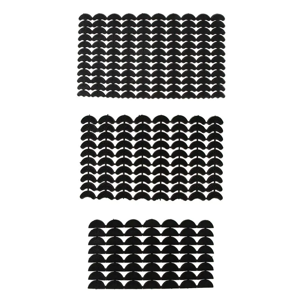 Sole Heel Plates Tip Taps DIY Glue On Shoe Repair Pad - 28/40/60 Pairs, Black