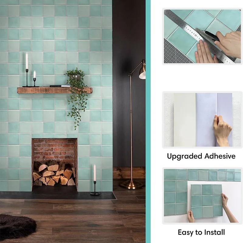 Kitchen Oil-proof Self-Adhesive Waterproof Tiles Stickers for Bedroom Shop Hotel Wall Renovation Decoration Nigeria Ghana Africa