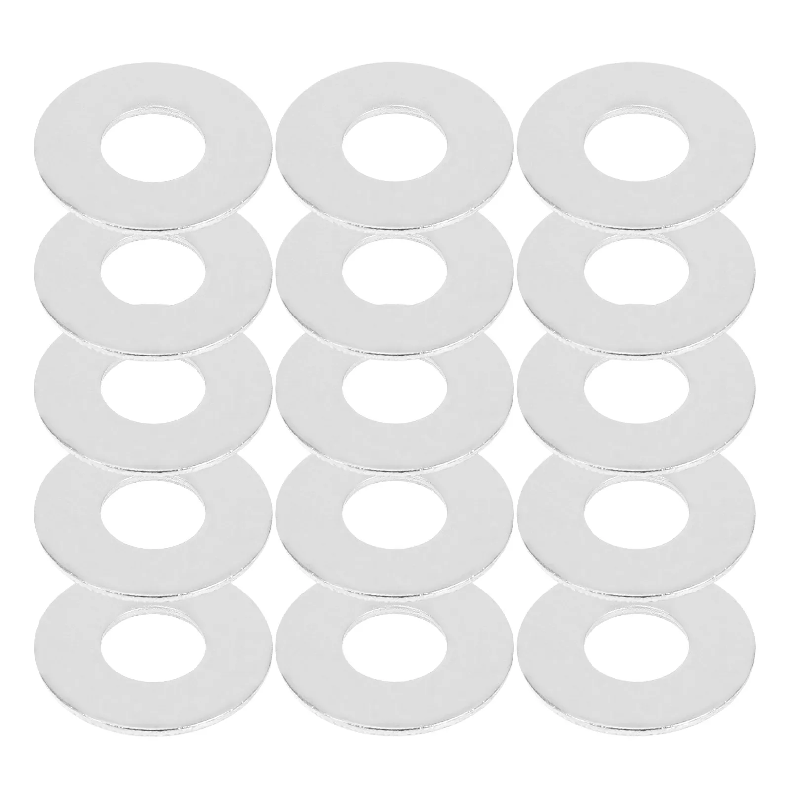 50Pcs Stainless Steel Flat Washers Round Flat Washer Heavy Duty Screw Gasket for Bolts Screws Construction Industrial Hardware