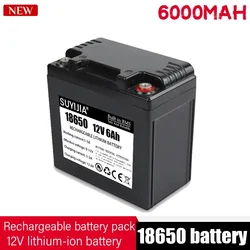 NEW 12V 6000mAh 18650 Lithium Battery Pack Suitable for Sprayer Equipment Backup Power Surveillance Camera Solar Rechargeable