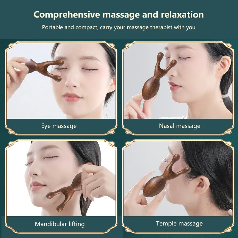 Ameisen förmiges Holz Nasen massage gerät fördern die Durchblutung Punkt Pediküre Lifting Therapie Massage gerät Nase Guasha Werkzeug Face Board