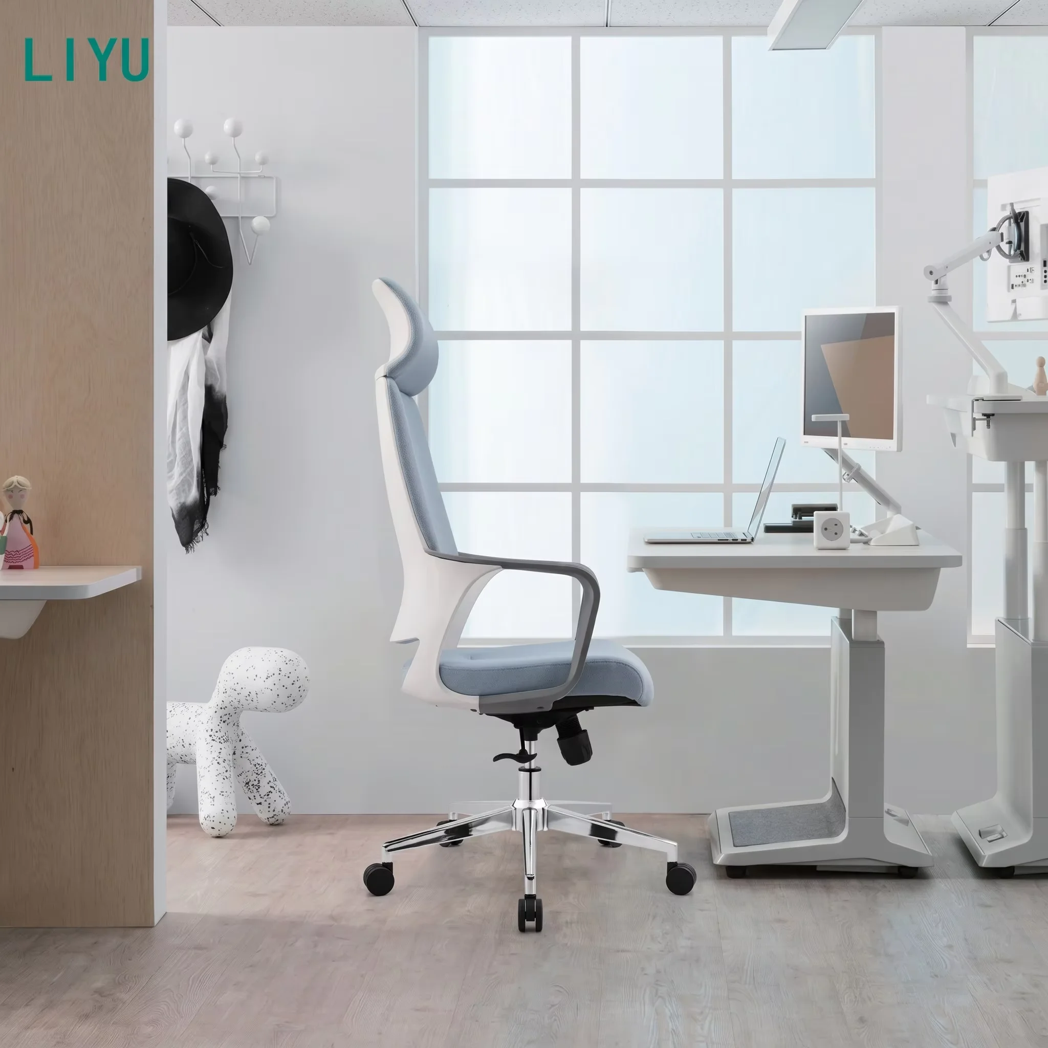 Ergonomic High Back Mesh Swivel Chair With Headrest Breathable Lumbar Support Executive Computer Desk Chair For Home Office