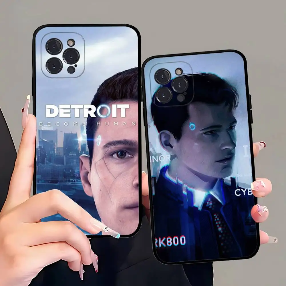 حافظة هاتف كلاسيكية RPG Game D-Detroit لهاتف آيفون 16 15 14 13 12 11 17 Pro Max Simplicity Back حافظة ناعمة من البولي يوريثان