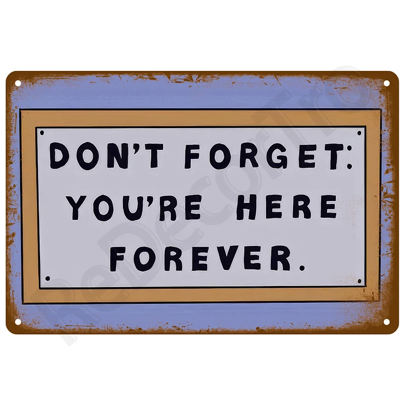 Retro Assorted Funny Warning & Life Slogan Printed Metal Sign Vintage Humor Wall Plate Bar Farm Man Cave Indoor Hanging Decorati