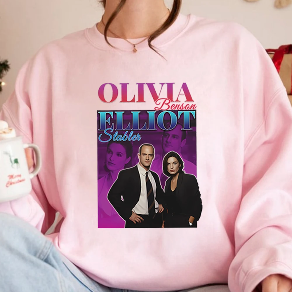 Law and Order SVU Sweatshirt Tv Series Inspired Elliot Stabler and Olivia Benson Hoodie Elliot Olivia Homage Crewneck Sweatshirt