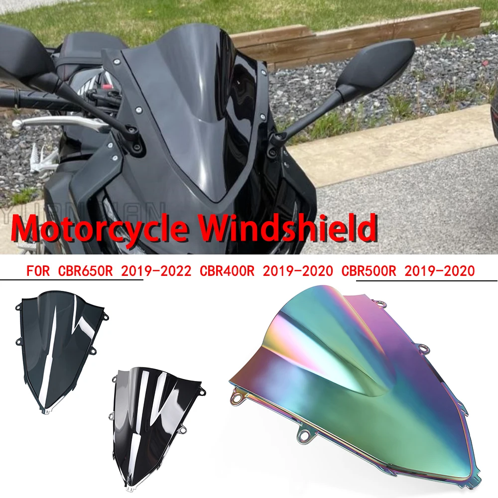 

2024 For HONDA CBR 650R CBR650R 2019 2020 2021 2022 2023 Double Bubble Windshield Windscreen Wind Screen Deflector CBR 650 R