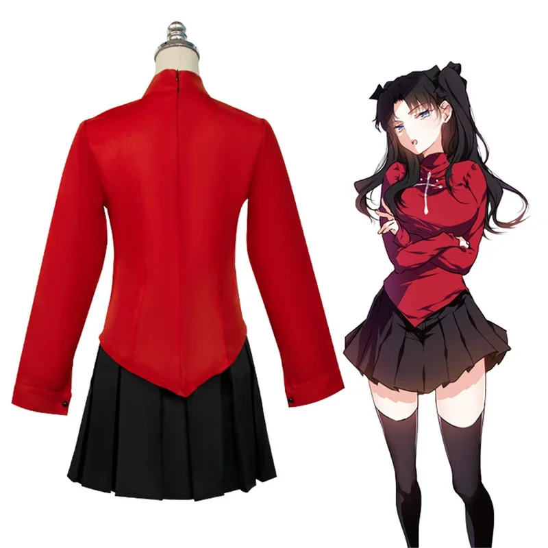 Tohsaka Jean อนิเมะเกม Fate/วิกชุดคอสเพลย์ผู้หญิงค้างคืนสร้อยคอชุดฮาโลวีนน่ารักเซ็กซี่สำหรับผู้หญิง